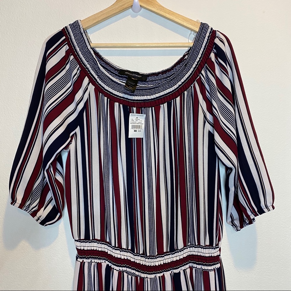 NEW ASHLEY STEWART Striped Jumpsuit - Picture 3 of 10